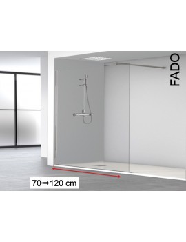 Paroi douche fixe, verre sécurité, anti calcaire - FADO