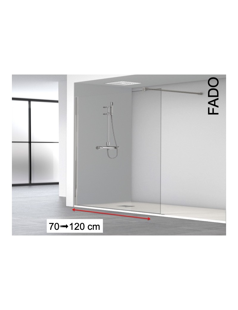 Paroi douche fixe, verre sécurité, anti calcaire - FADO