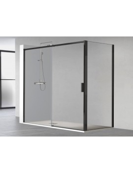 Porte douche coulissante, retour  fixe latéral 70, 80 ou 90 cm - SALAMA 216