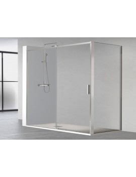 Porte douche coulissante, retour  fixe latéral 70, 80 ou 90 cm - SALAMA 216