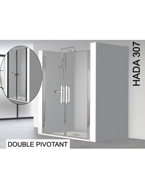 Porte de douche, double pivotant, - HADA 307 pas cher