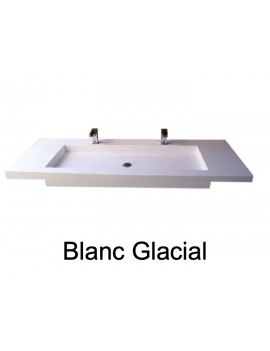 Plan vasque, à encastré, bassin 90 cm, Solid-Surface, SQUARE 90 sans tablier