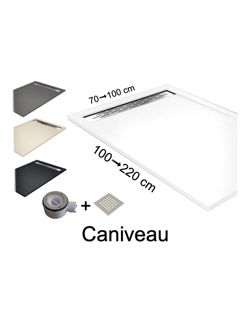 Receveur de douche, sur mesure - Caniveau