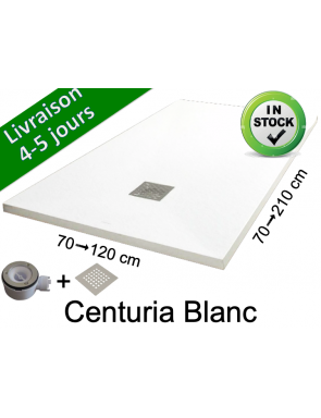 Receveur de douche - CENTURIA STONE INOX BLANC