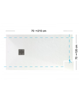 Receveur de douche - CENTURIA STONE INOX BLANC