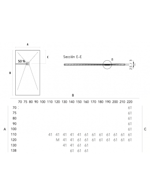 Receveur de douche, grand format SLIM XL