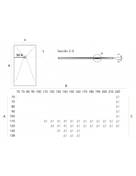 Receveur de douche, grand format SLIM XL