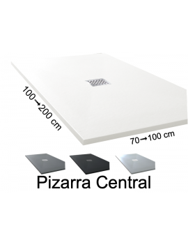 Receveur de douche, bonde centrale - PIZARRA CENTRAL