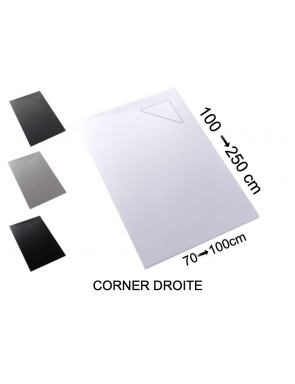 Receveur de douche, bonde en angle CORNER DROITE