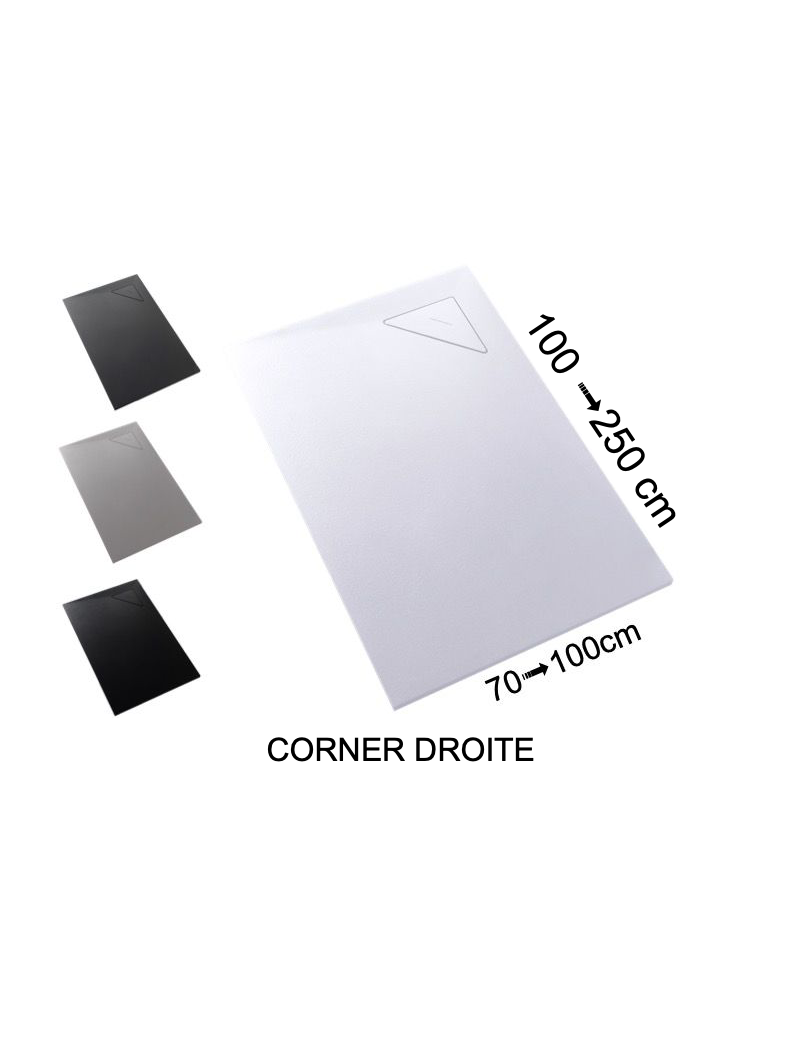 Receveur de douche, bonde en angle CORNER DROITE