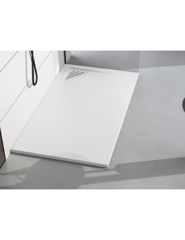 Receveur de douche, bonde en angle gauche PRISMA