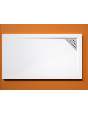 Receveur de douche, bonde en angle gauche PRISMA