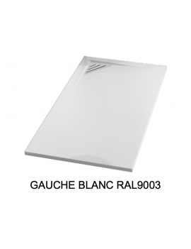 Receveur de douche, bonde en angle gauche PRISMA