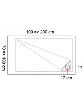 Receveur de douche, bonde en angle droit PRISMA