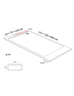 Receveur douche recoupable WALL