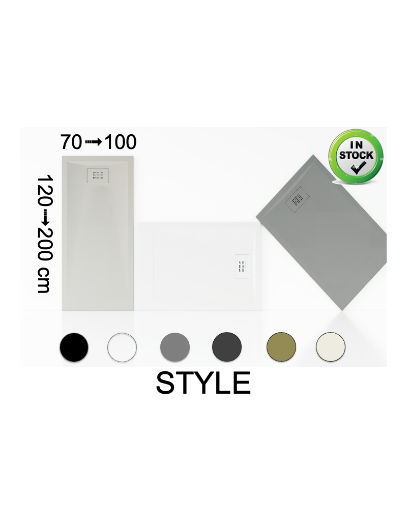 Receveur douche recoupable STYLE