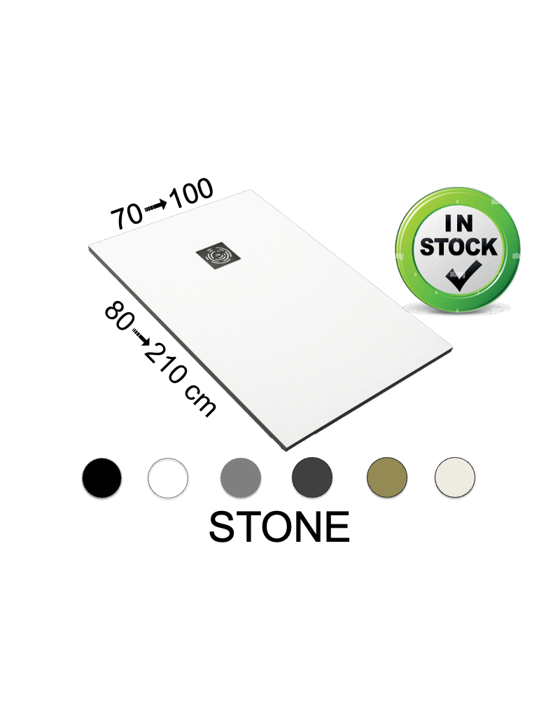 Receveur de douche recoupable STONE