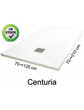 Receveur de douche - CENTURIA STONE INOX BLANC