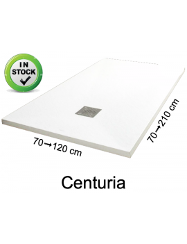 Receveur de douche - CENTURIA STONE INOX BLANC