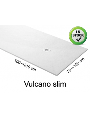 Receveur douche, extra plat 25 mm, résine minéral - SLIM