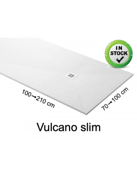 Receveur douche, extra plat 25 mm, résine minéral - SLIM