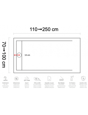 Receveur de douche, grande taille CANIVEAU XL