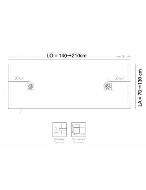 Receveur de douche double, extra plat - BIZONA