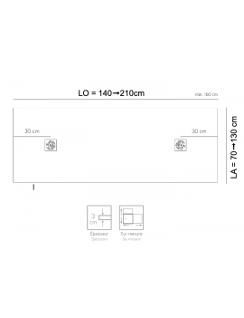 Receveur de douche double, extra plat - BIZONA