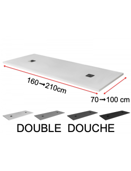 Receveur de douche double, extra plat - BIZONA