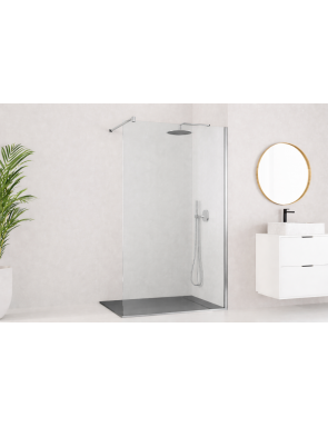 Paroi de douche fixe de 80 à 120 cm, hauteur 195 cm - FADO