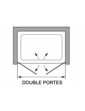 paroi de douche double battant - HADA 307