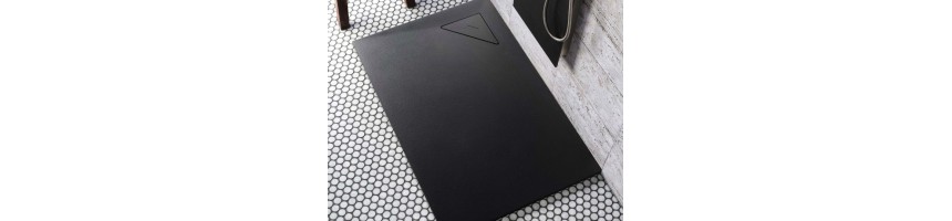 Receveur de douche bonde angle, extra plat, en résine