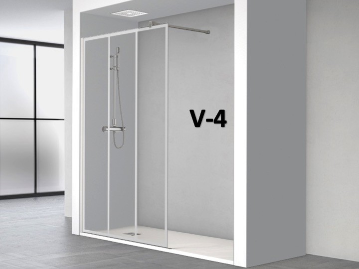 Paroi de douche industrielle noire 110 cm x 200 cm - ATELIA - Sérigraphie  atelier